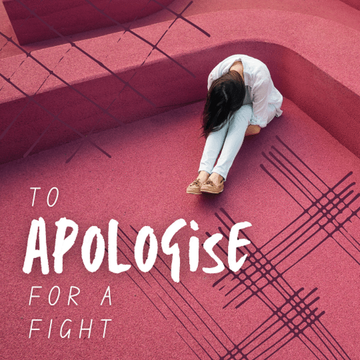 To apologise for a fight